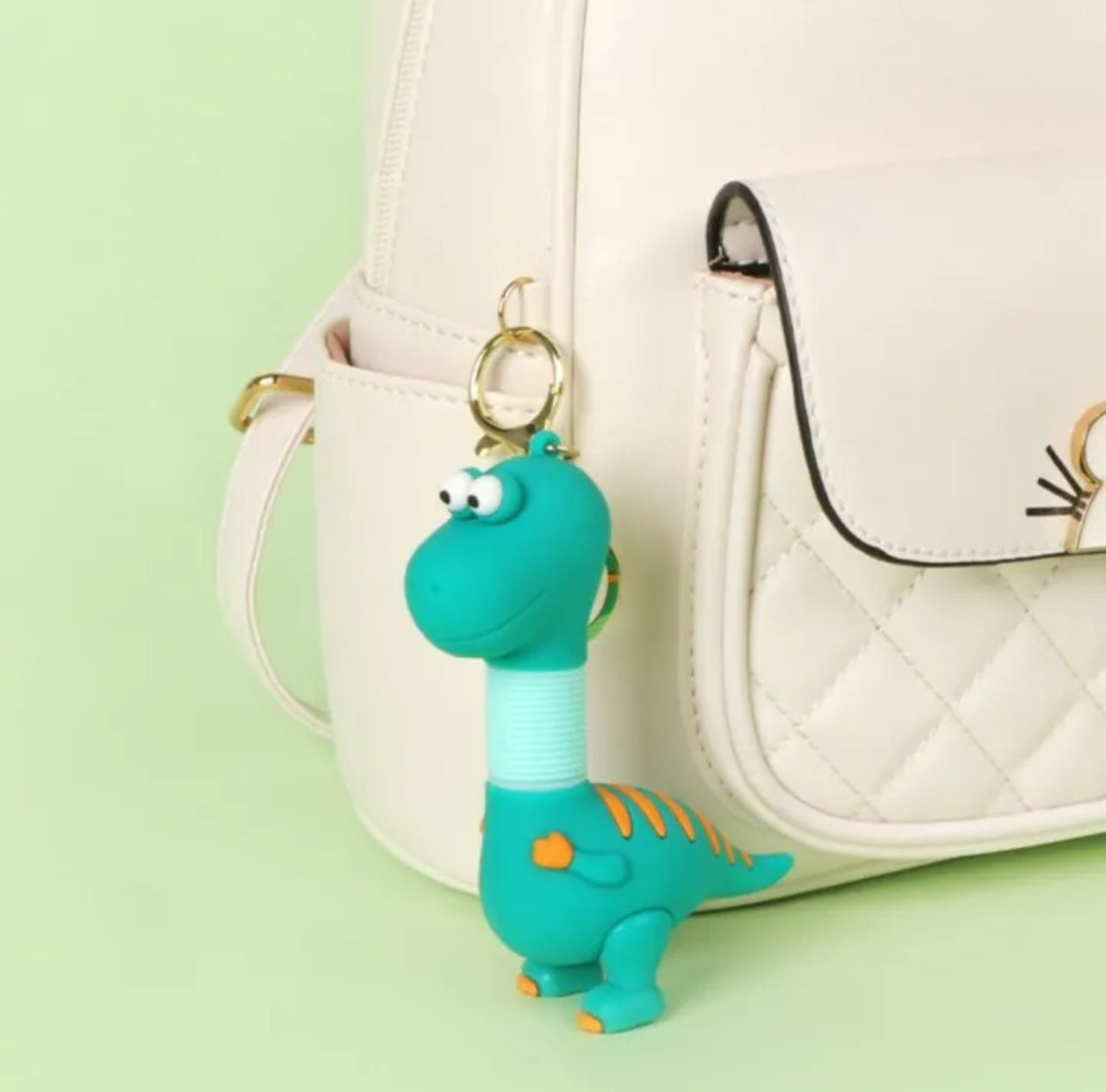 Dino Neck Pop It Keychain - 3D Silicone