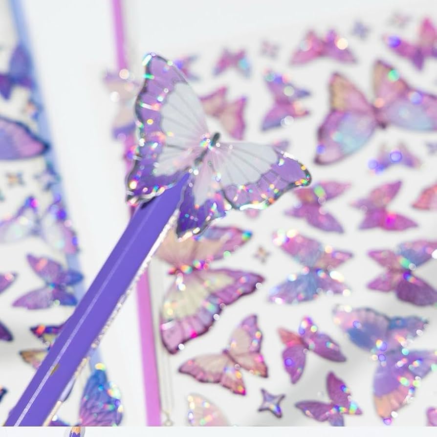Glittery Butterfly Stickers