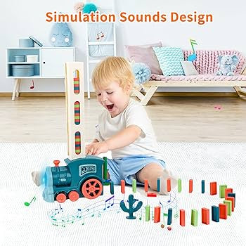 Dominos Train with Music | 60 Dominos