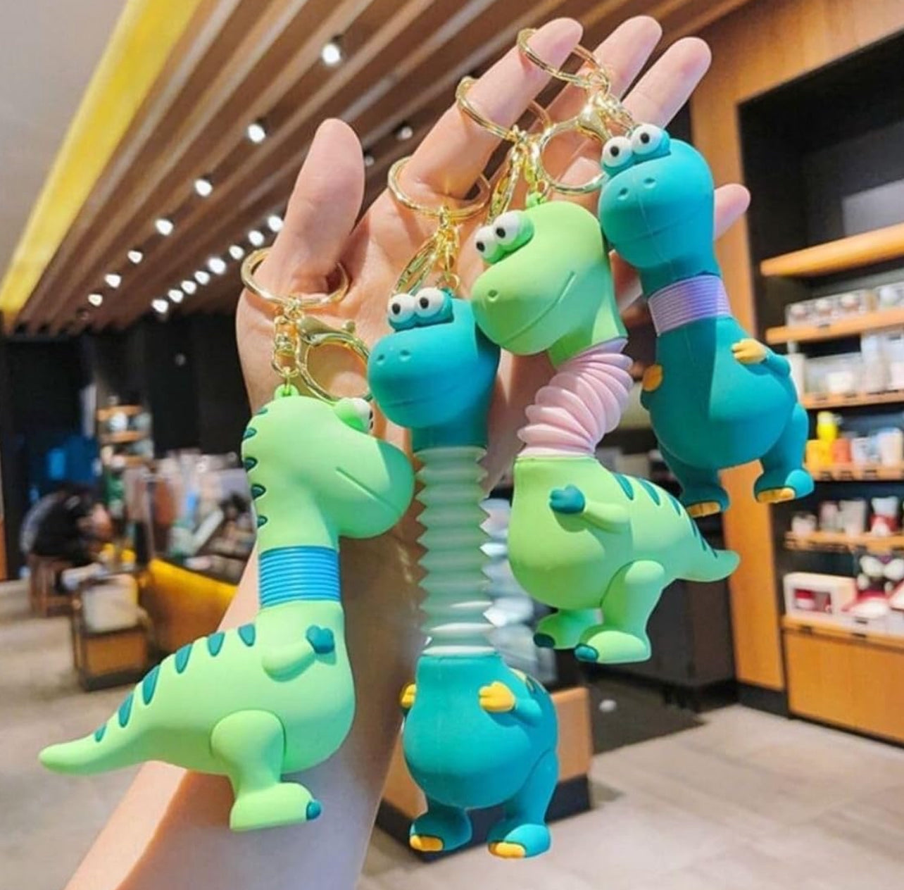 Dino Neck Pop It Keychain - 3D Silicone