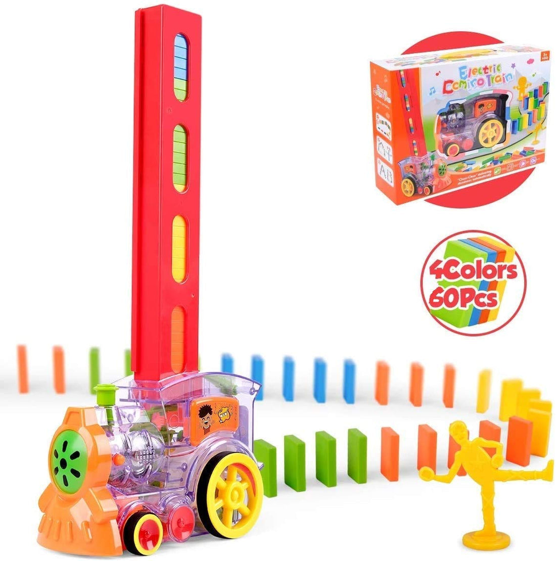 Dominos Train with Music | 60 Dominos