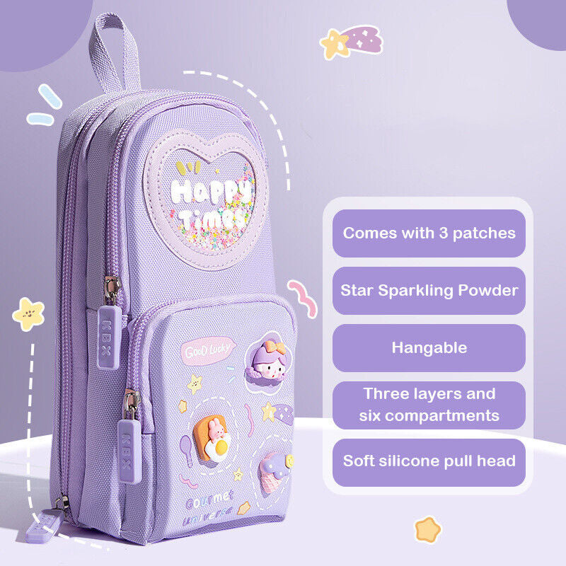 School Bag Shape Kawaii Pencil Pouch