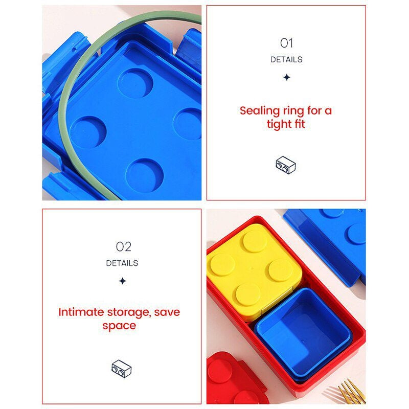Block and Bites - Perfect Leakproof, BPA Free Bricks Snackbox