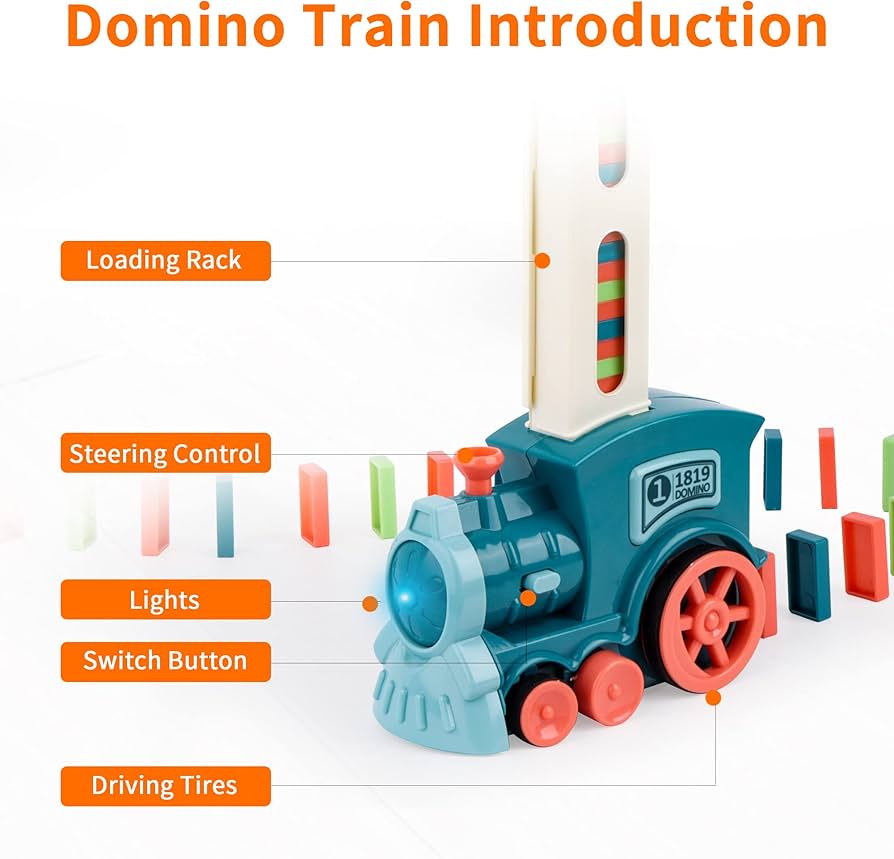 Dominos Train with Music | 60 Dominos