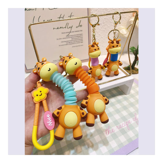 Giraffe Neck Pop It Keychain -  3D Silicone
