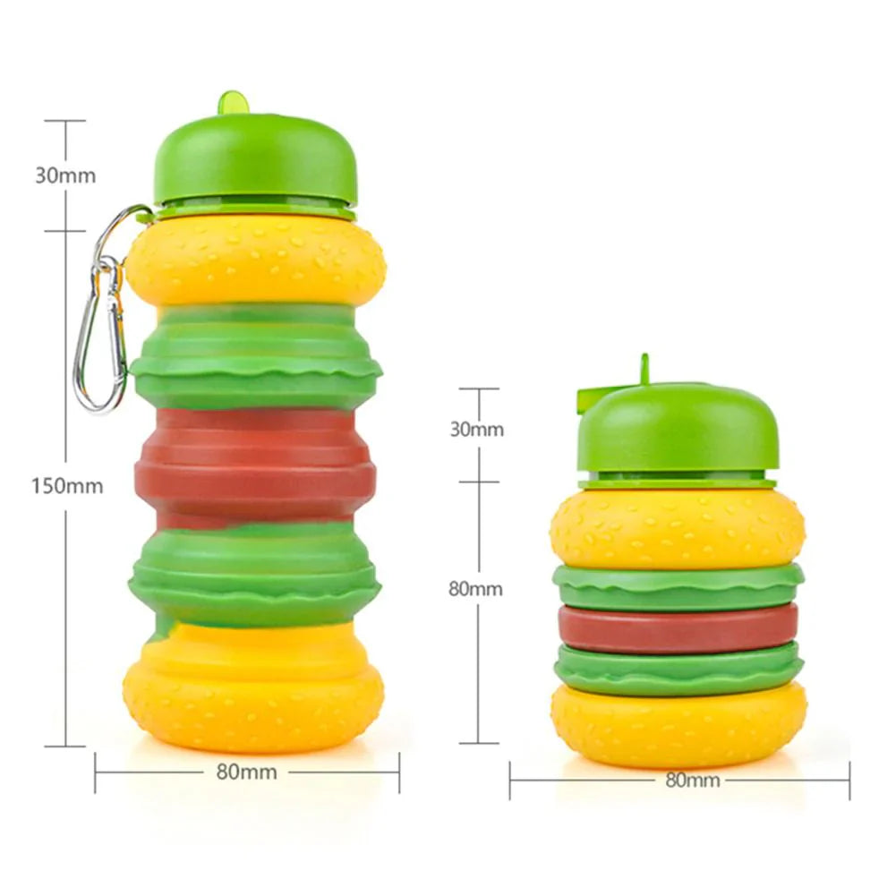 Burger Blast π - Collapsible BPA Free Bottle