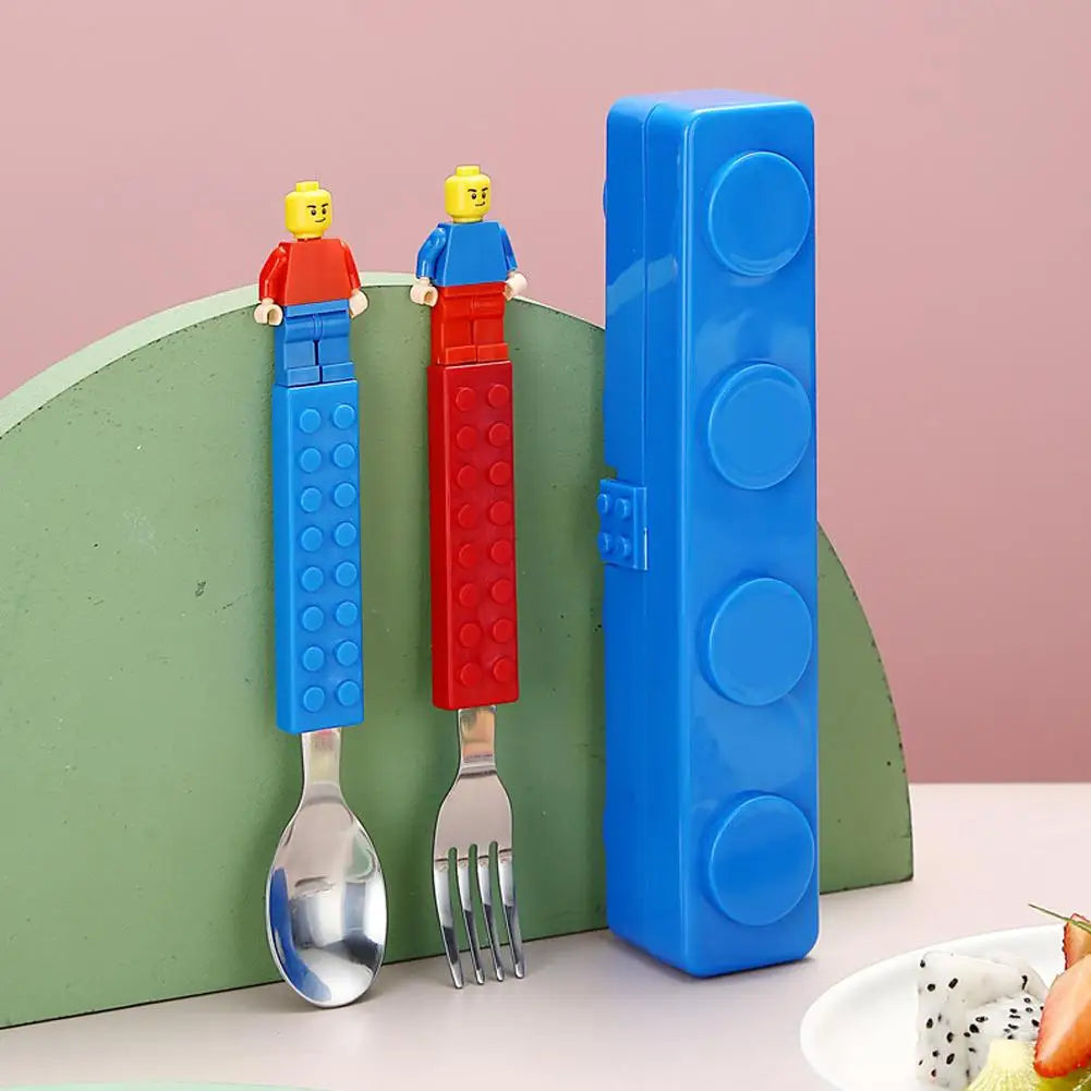 Building Blocks - Stainless Steel Spoon and Fork Set