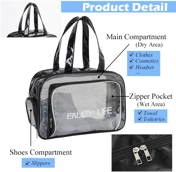 Versatile and Stylish: Big Waterproof Multipurpose Storage Bag with Shoe Pocket