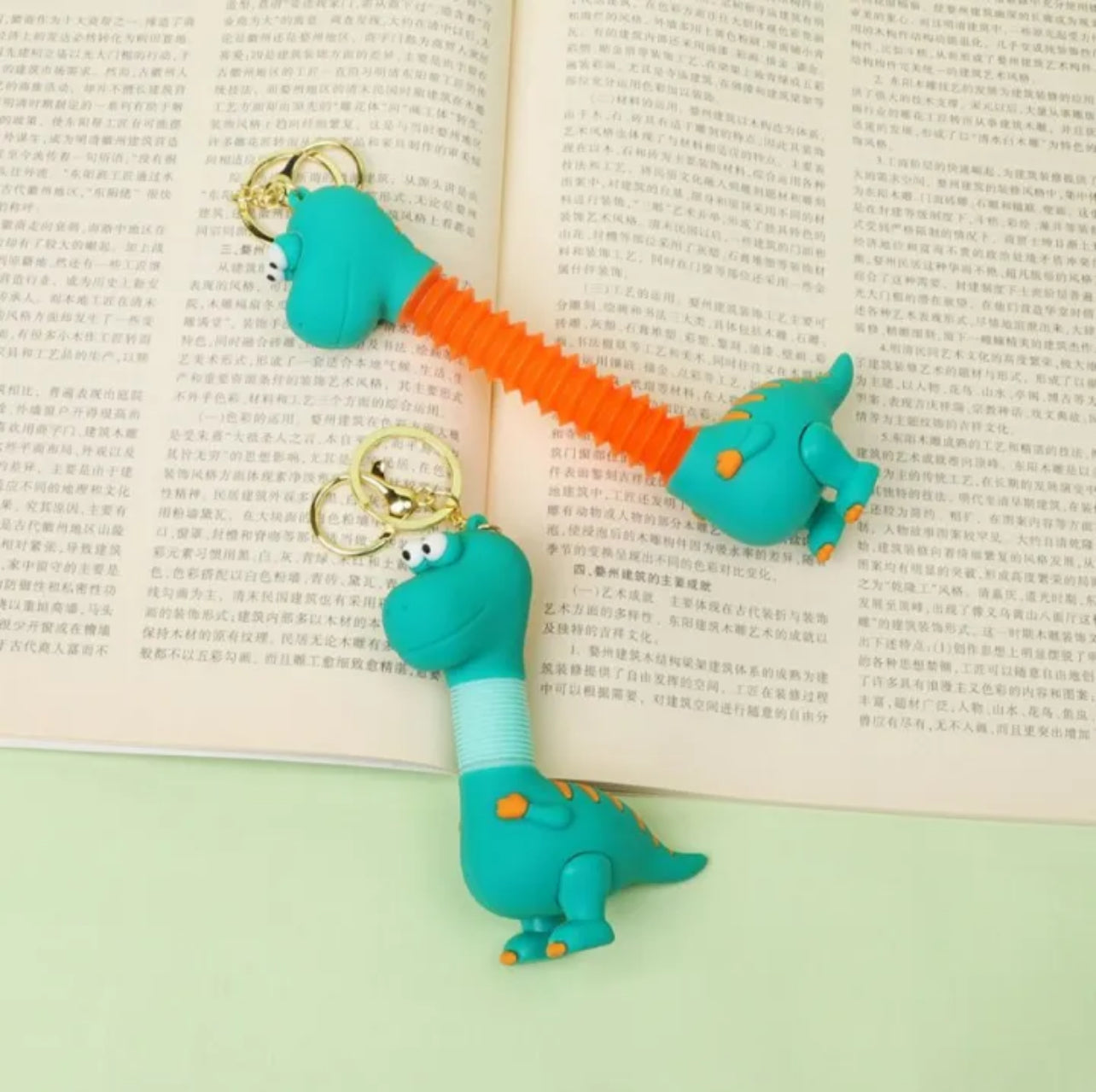 Dino Neck Pop It Keychain - 3D Silicone