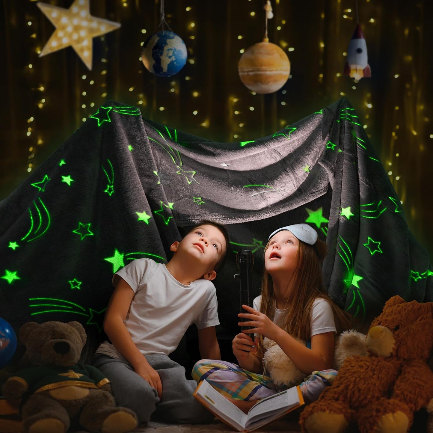 GLOWING BLANKET FOR KIDS (6 x 6 Feet size)