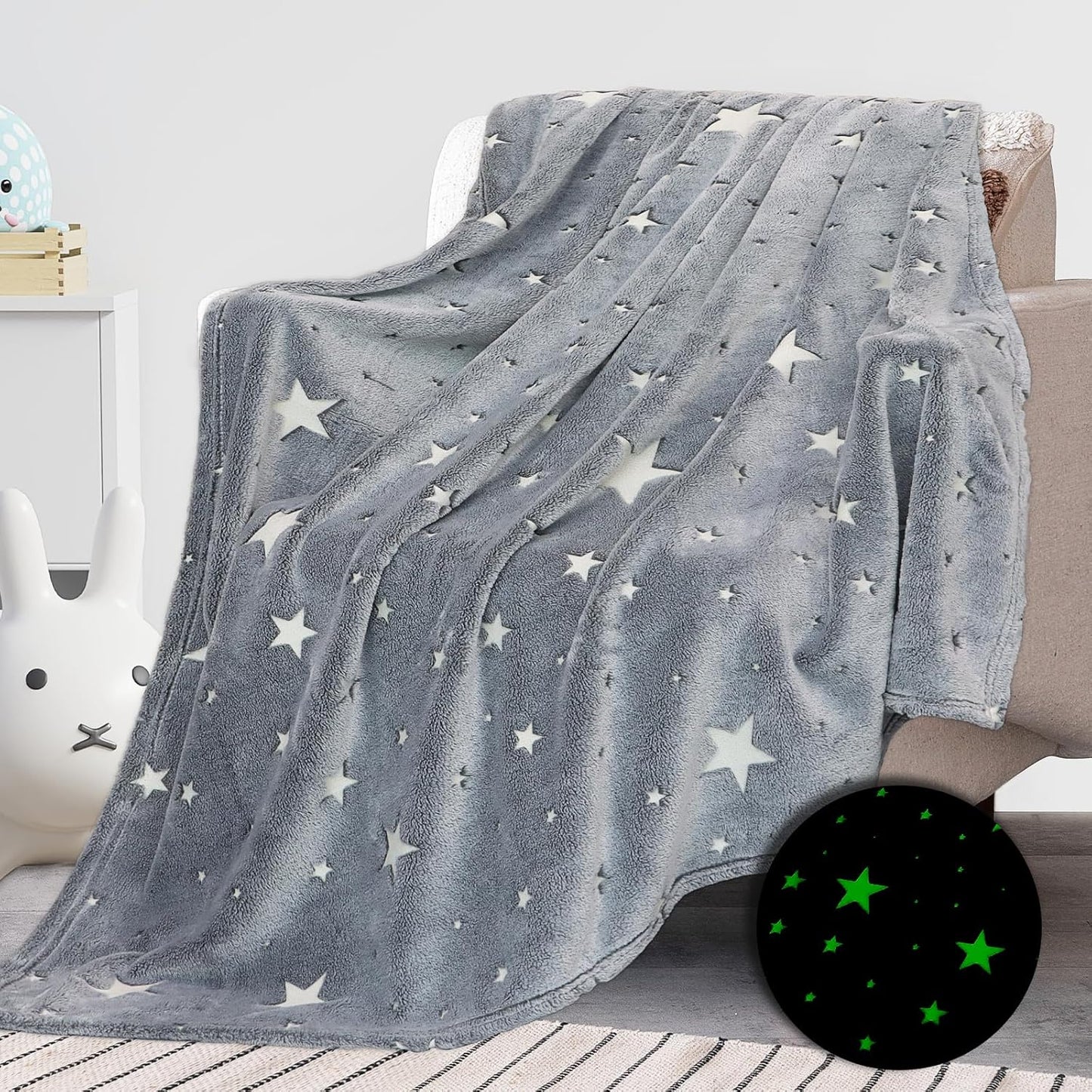 GLOWING BLANKET FOR KIDS (6 x 6 Feet size)