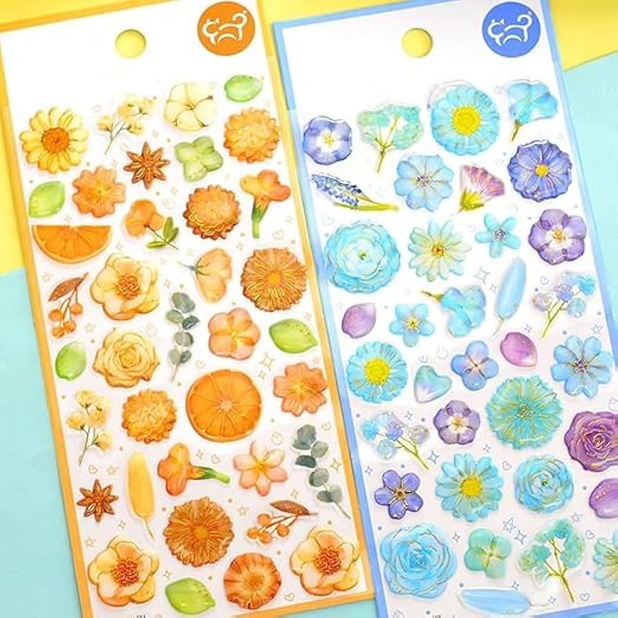 Puffy 3D Flower Stickers
