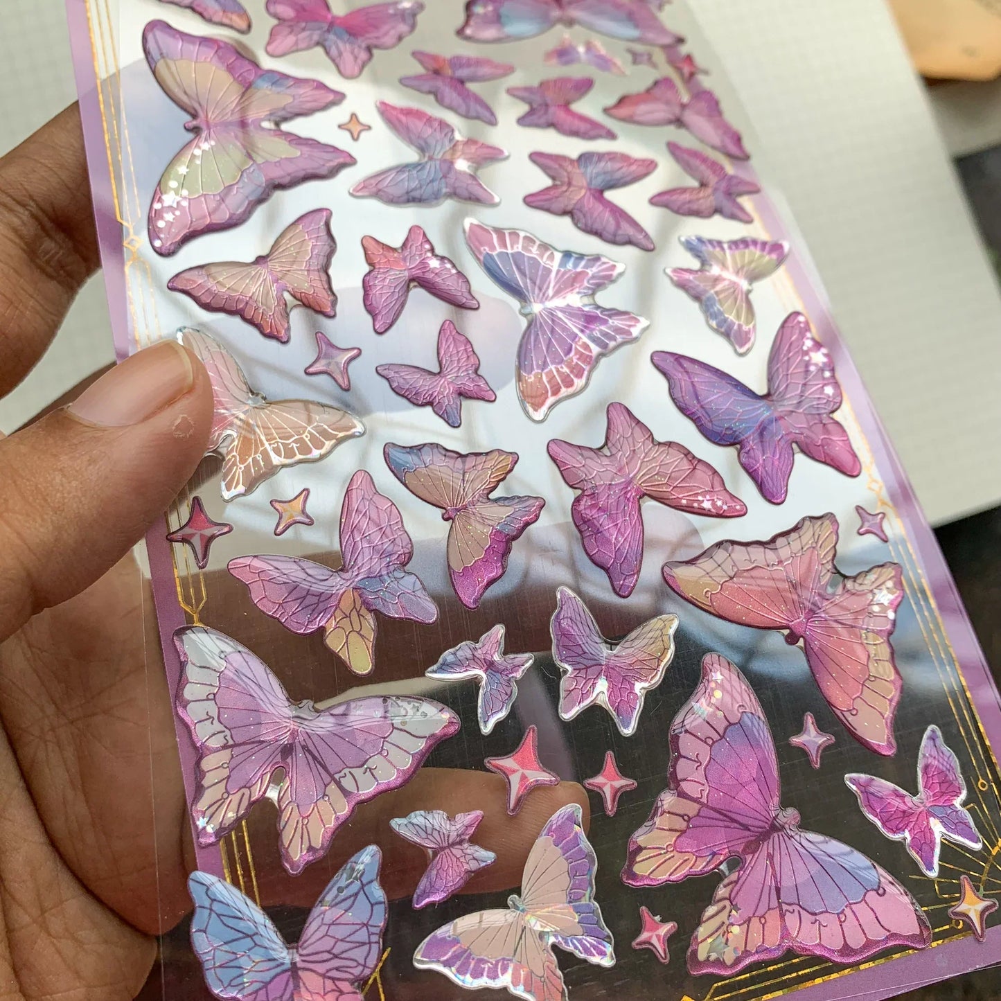 Glittery Butterfly Stickers