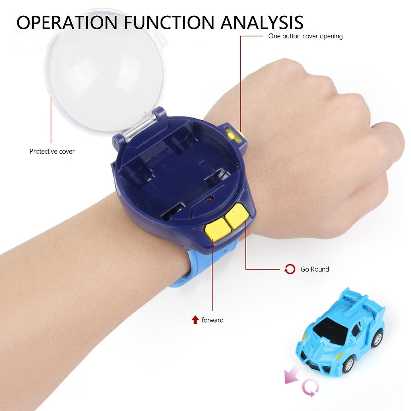 Remote Controlled Wristwatch Toy - Racing Car for Kids