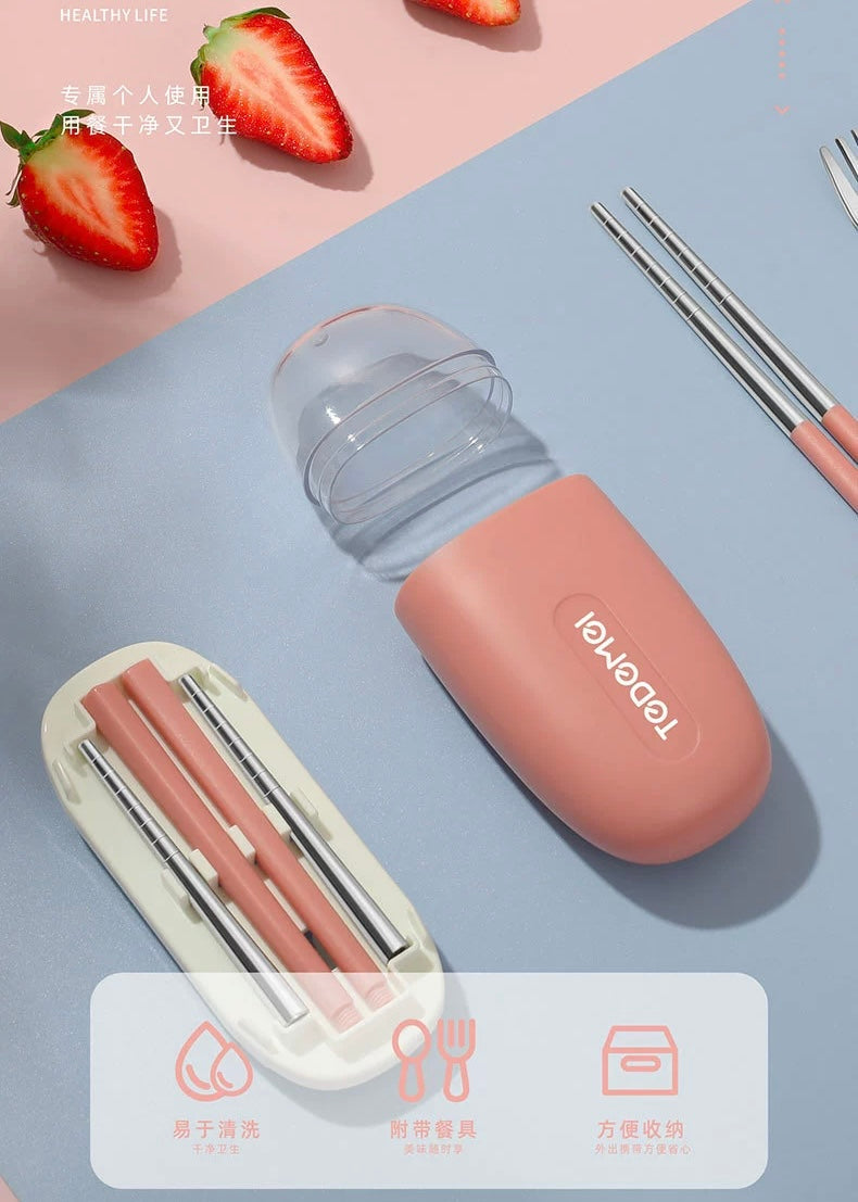 Tedemei - Cute Travel Cutlery Set