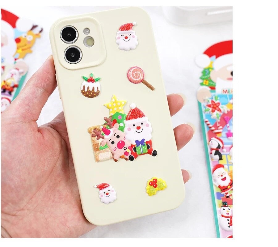 Cute 3D Christmas Stickers - Festive Fun to Your Holidays