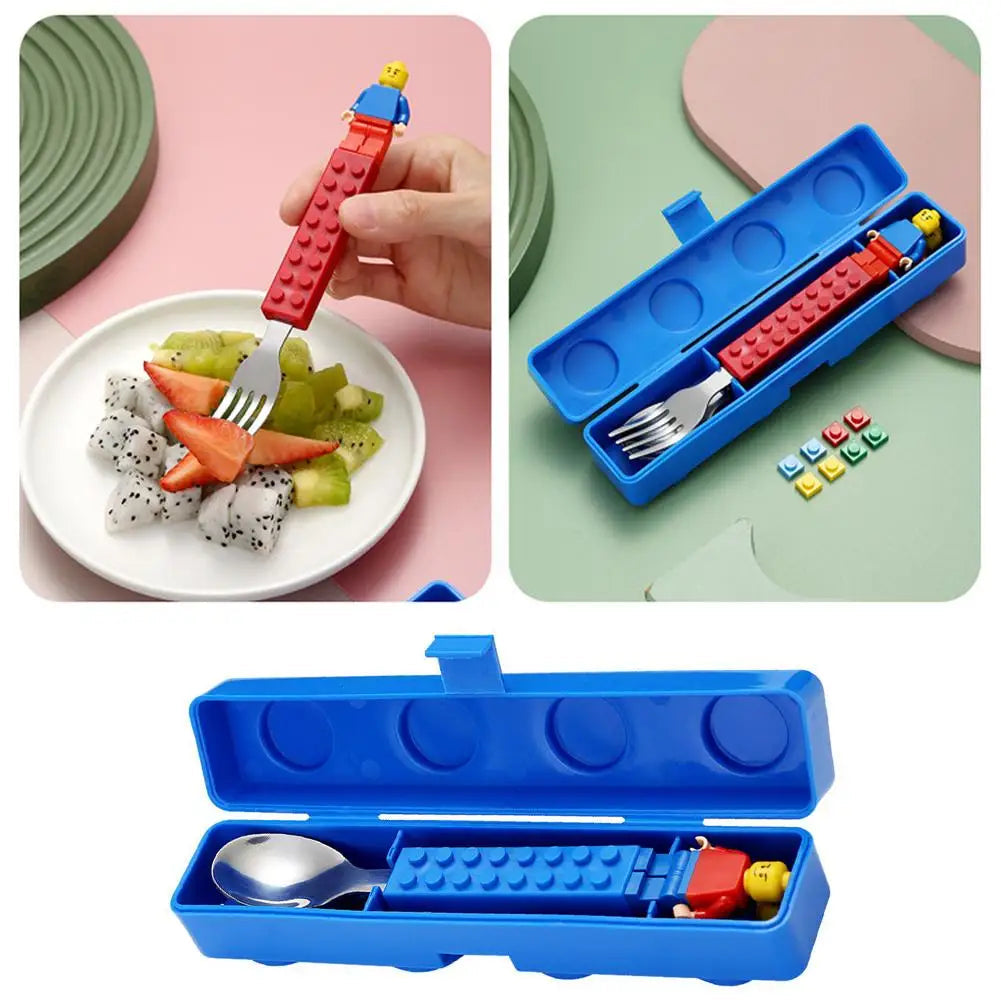 Building Blocks - Stainless Steel Spoon and Fork Set