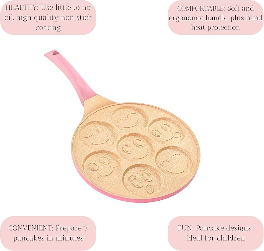 Smiley Pancakes/Egg Shaper - Non Stick Pan !!