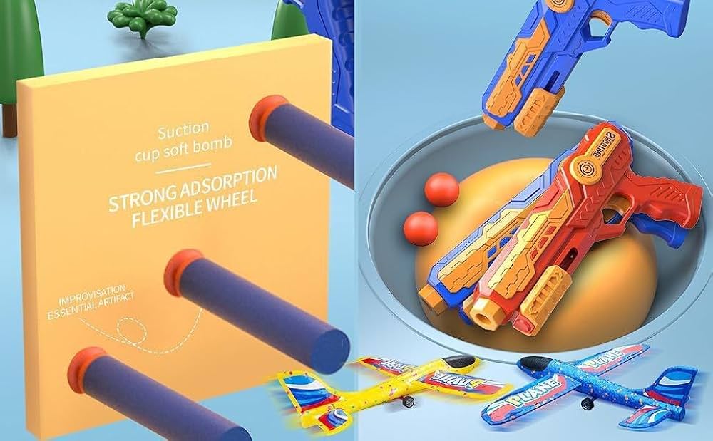 3 in 1 - Glider, Plane and Shooting Gun