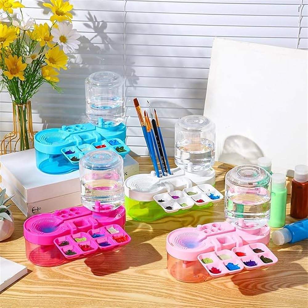 Brush Cleaner with Paint Tray