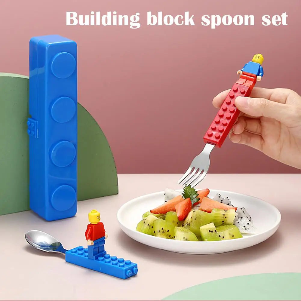 Building Blocks - Stainless Steel Spoon and Fork Set