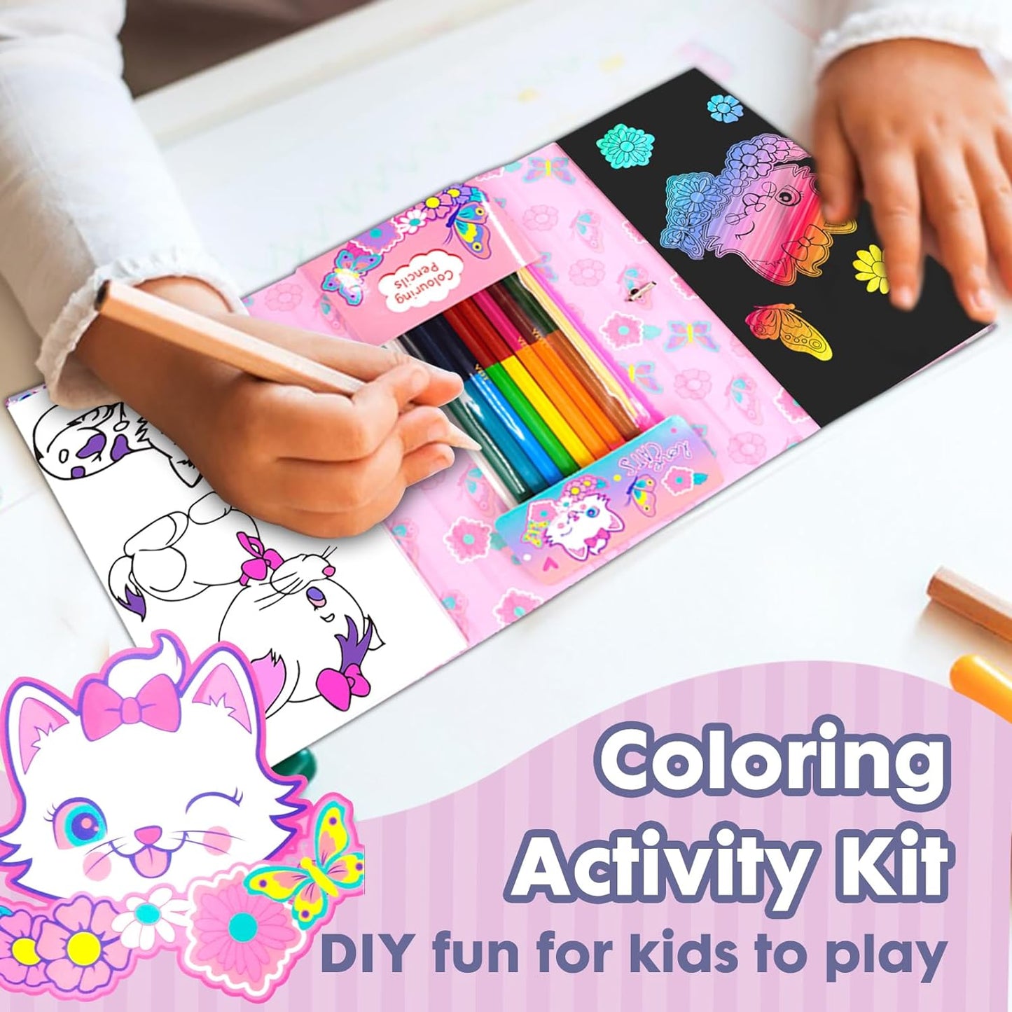 Coloring and Scratch Book Set