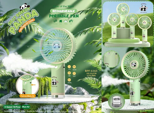 Rechargeable Panda Fans with Mist