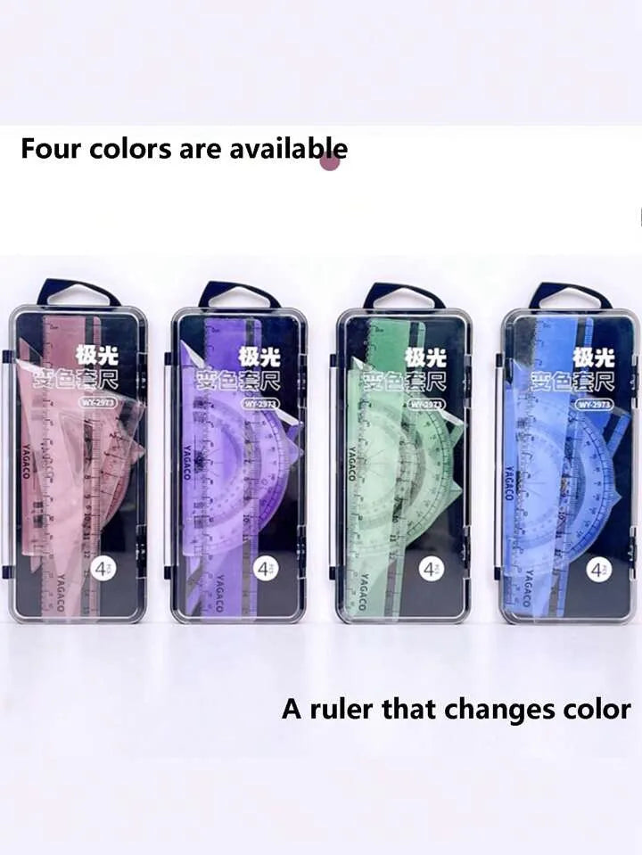 Aurora Colour Changing Rulers - 4pcs