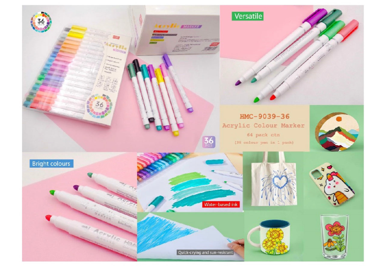 36pcs Acrylic Marker - Paint Anywhere