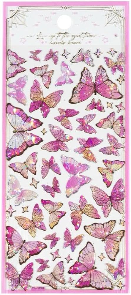 Glittery Butterfly Stickers