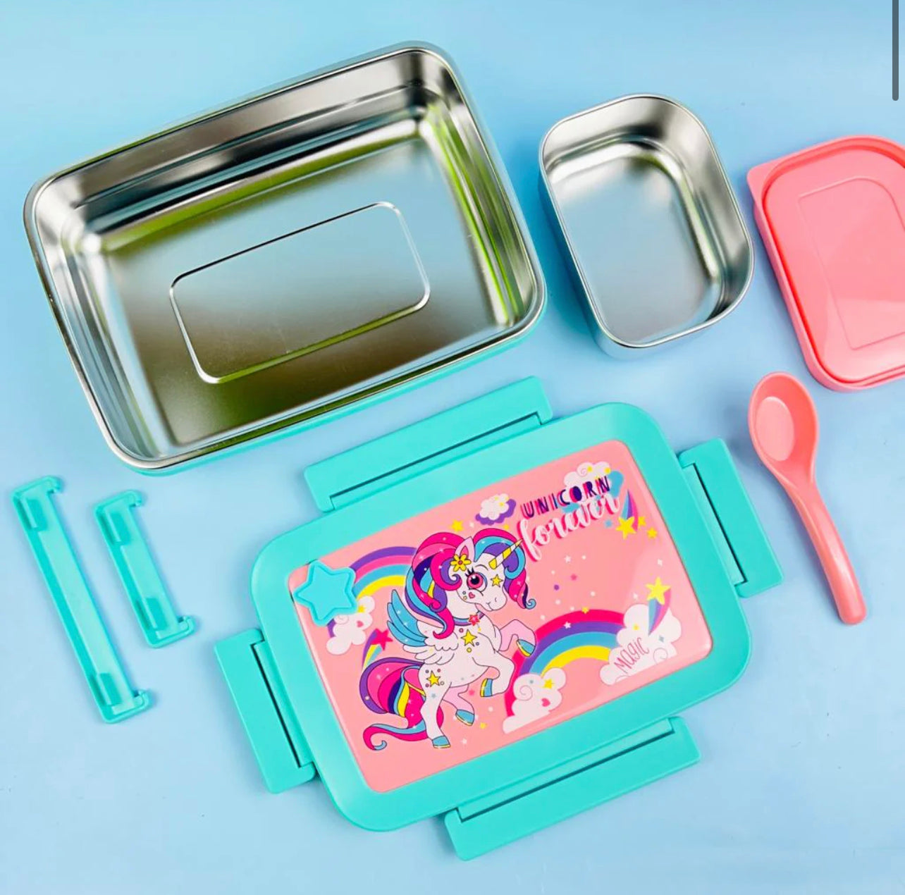 Big Lunch - Cute Steel Lunchbox with Extra Locks