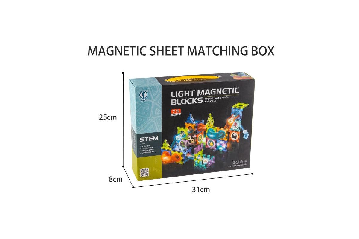 75pcs Magnetic Building Blocks with Lights (STEM)