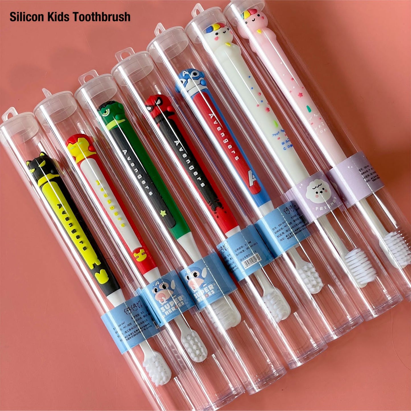 Super Cute Silicone Toothbrush (Superheroes-Unicorn)