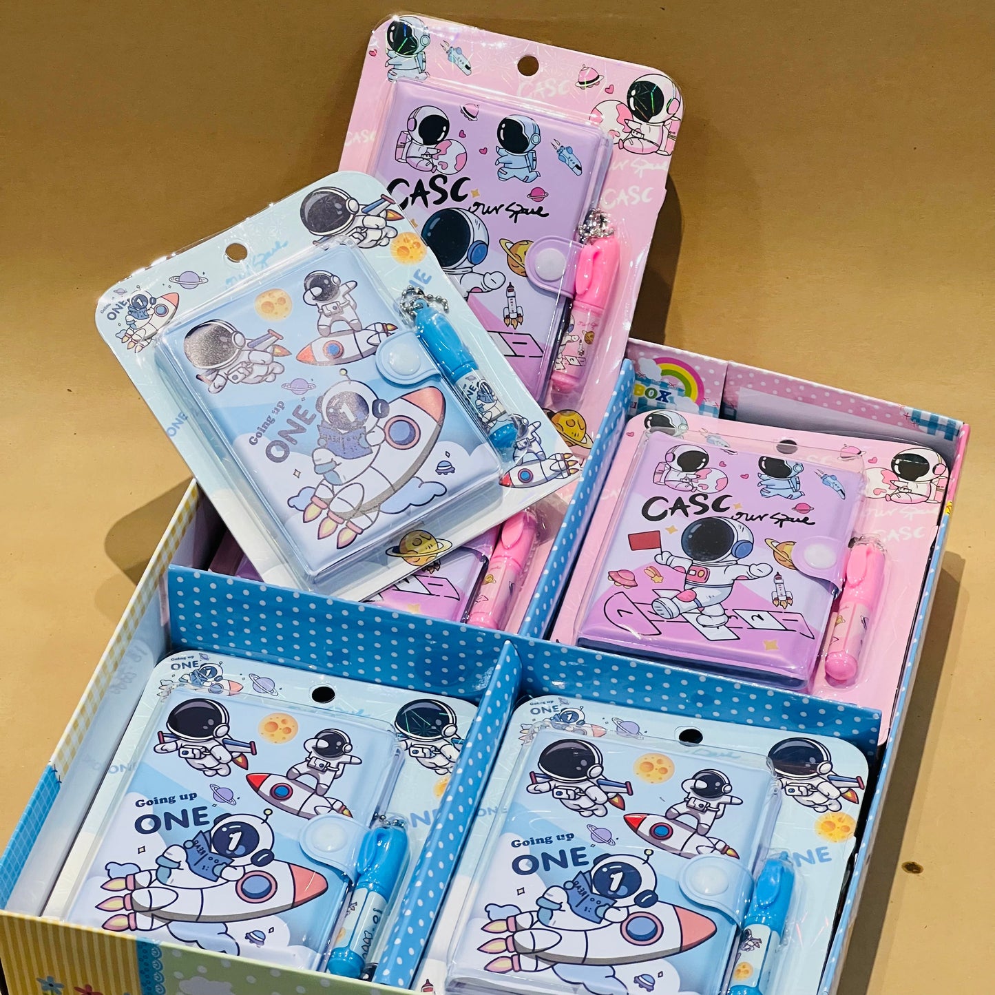 Cute Printed Mini Pocket Diary with Small Pen for Kids (Unicorn/Spider-Man)