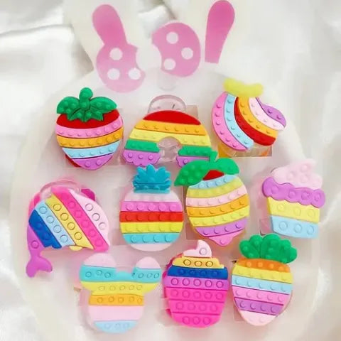 Pop It Hairpins - 6 sets