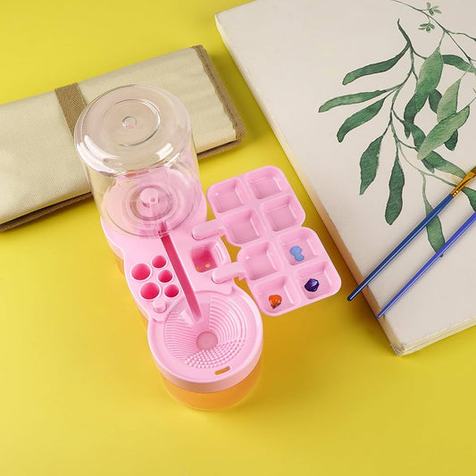 Brush Cleaner with Paint Tray