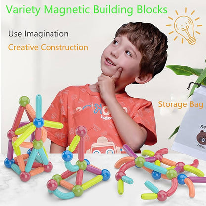 64pcs Magnetic Sticks and Balls Set | STEM | Educational