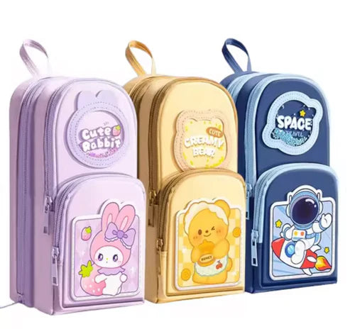Three Layered Pencil Pouch