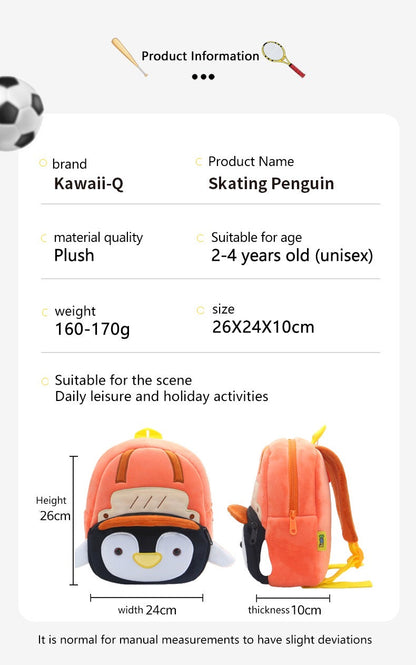 Sporty Animals - Plush Backpacks