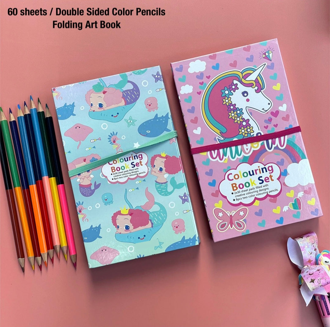 Coloring Book (Unicorn/Panda/Mermaid/Dino/Monster)
