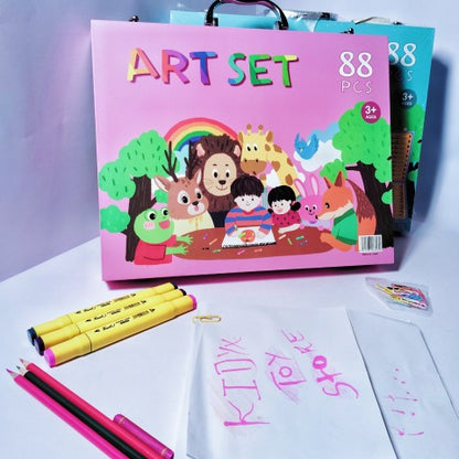 88-Piece Art Supplies Set for Kids