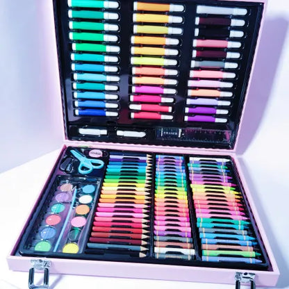 152Pcs Kids Painting Set - Oil Pastels, Color Pencils & Watercolor Pens