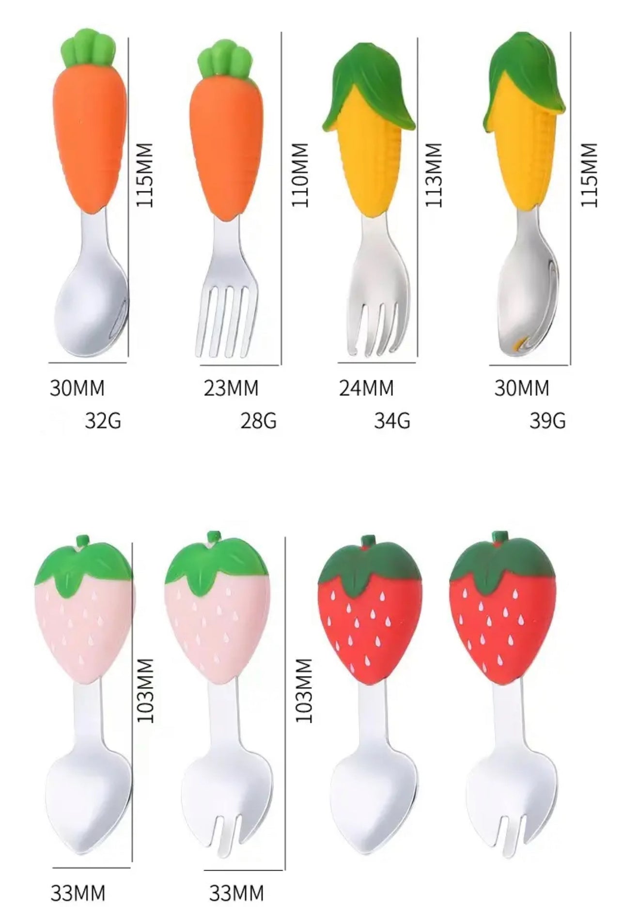 Carrot - Silicone Spoon-Fork Set
