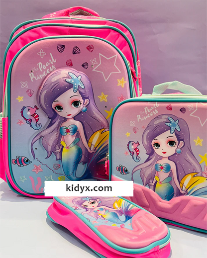 School Combo - 16” School Bag with Lunchbag and Pouch