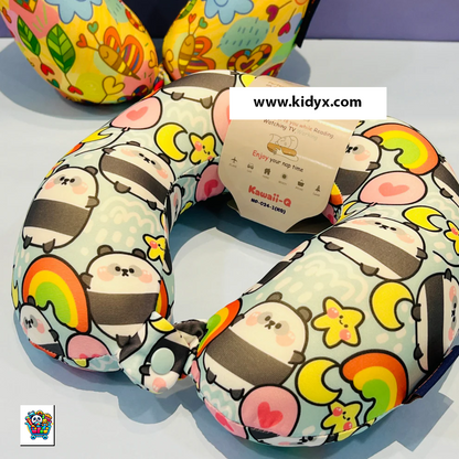 Neck Pillow with Button Lock (Random Design)