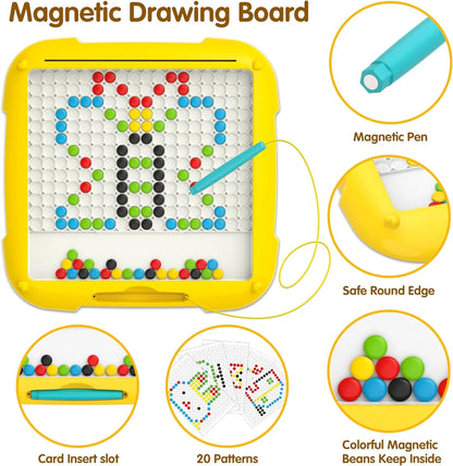 2-in-1 Magnetic Dot Drawing Board & Magnetic Maze for Kids