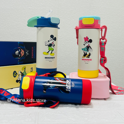 Mickey/Avenger Straw Thermos Cup | SUS316 | 430ml