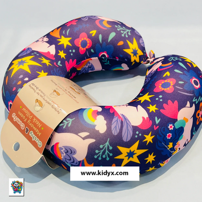 Neck Pillow with Button Lock (Random Design)