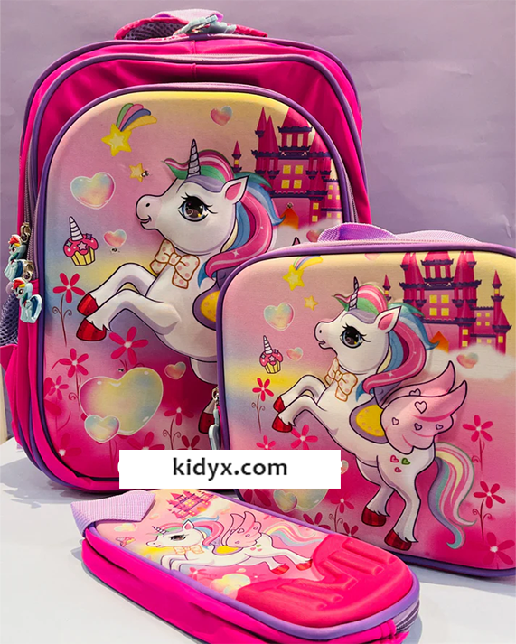 School Combo - 16” School Bag with Lunchbag and Pouch