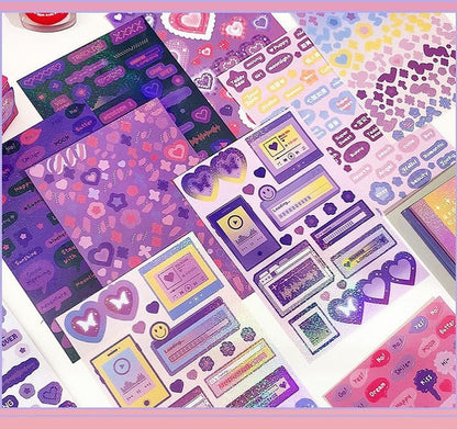 Misty Secret Realm - 24 Sheets Glitter Sticker Book